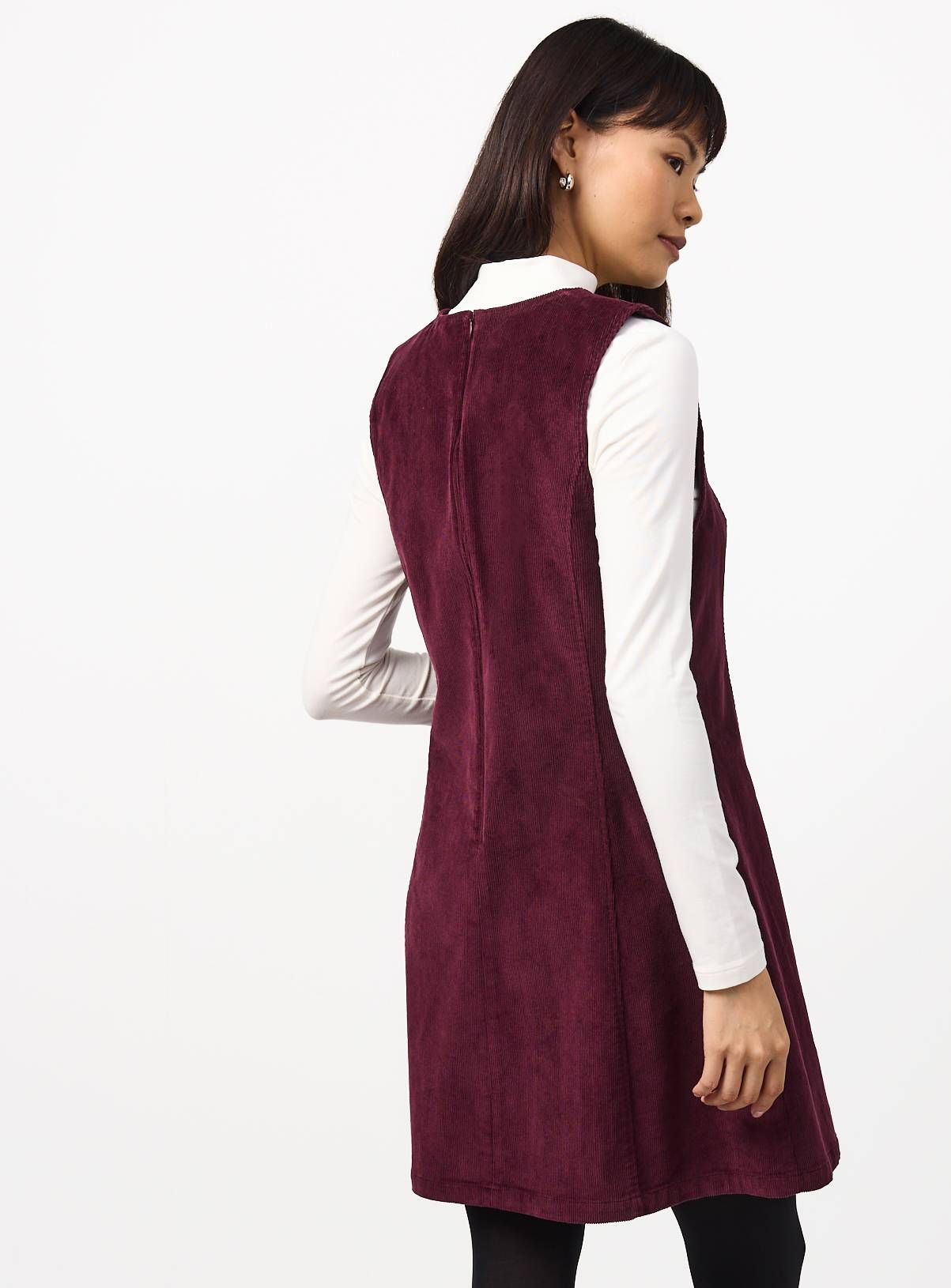 Red Corduroy Sleeveless Mini Dress  18 - Image 4